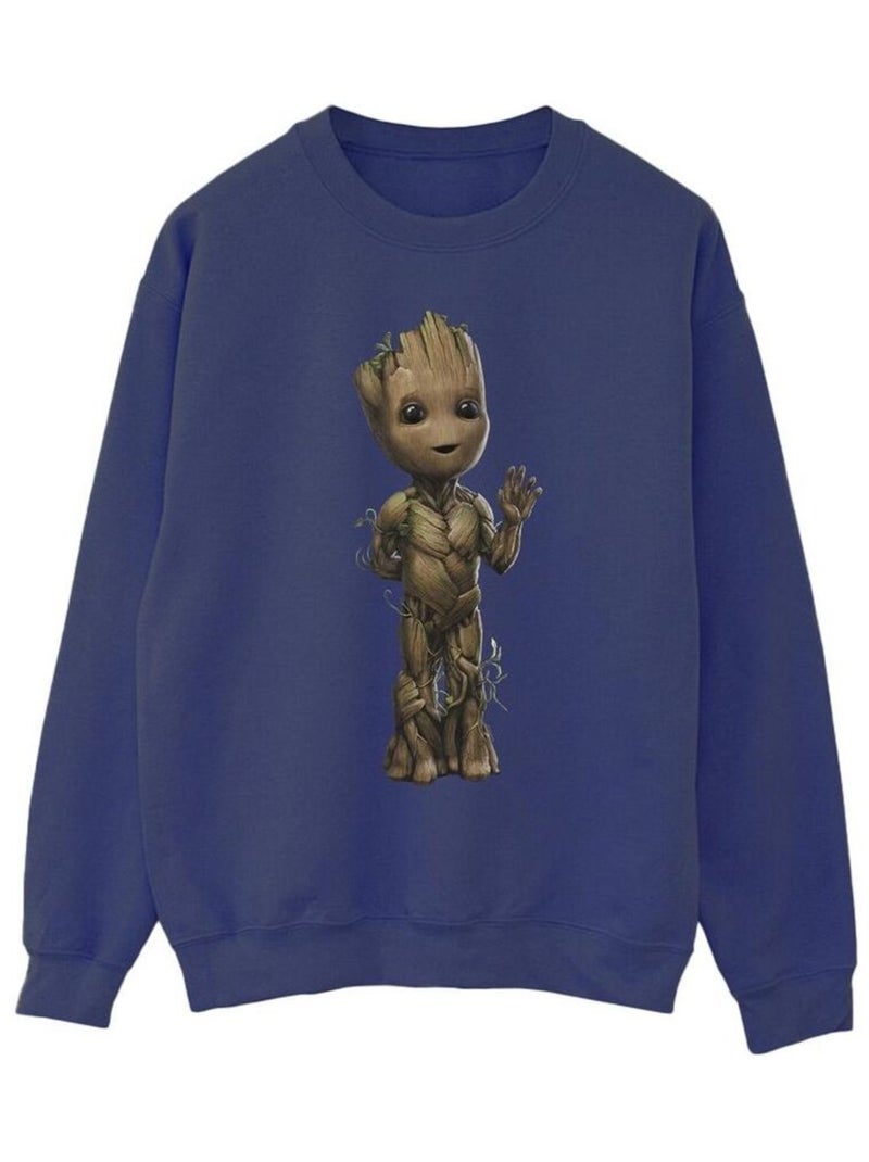 Marvel - Sweat AM GROOT Bleu marine - Kiabi