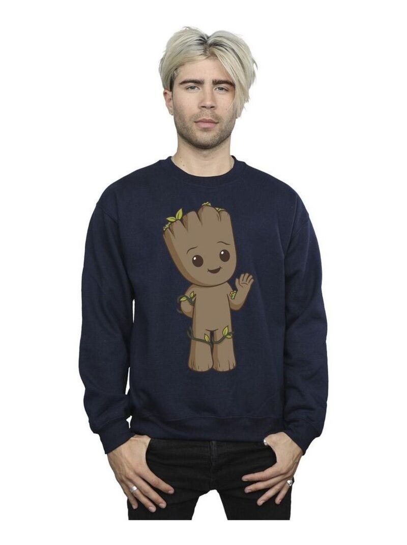 Marvel - Sweat AM GROOT Bleu marine - Kiabi