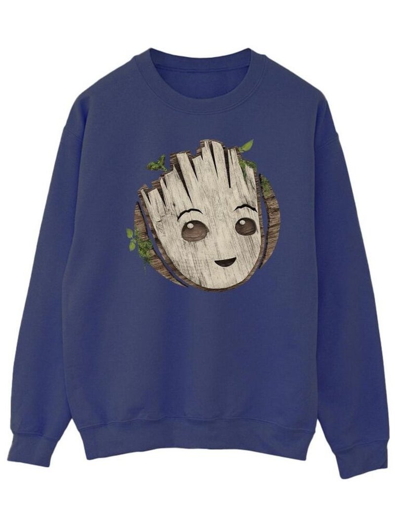 Marvel - Sweat AM GROOT Bleu marine - Kiabi