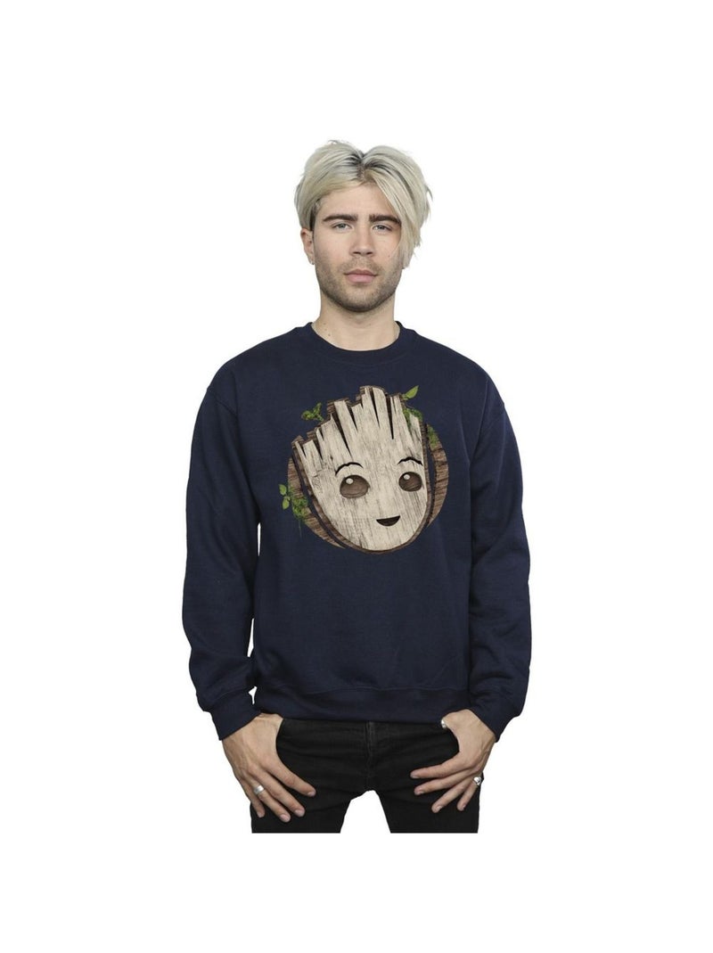 Marvel - Sweat AM GROOT Bleu marine - Kiabi