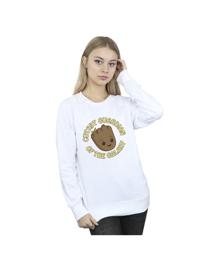 Marvel - Sweat AM GROOT CUTEST GUARDIAN Blanc - Kiabi