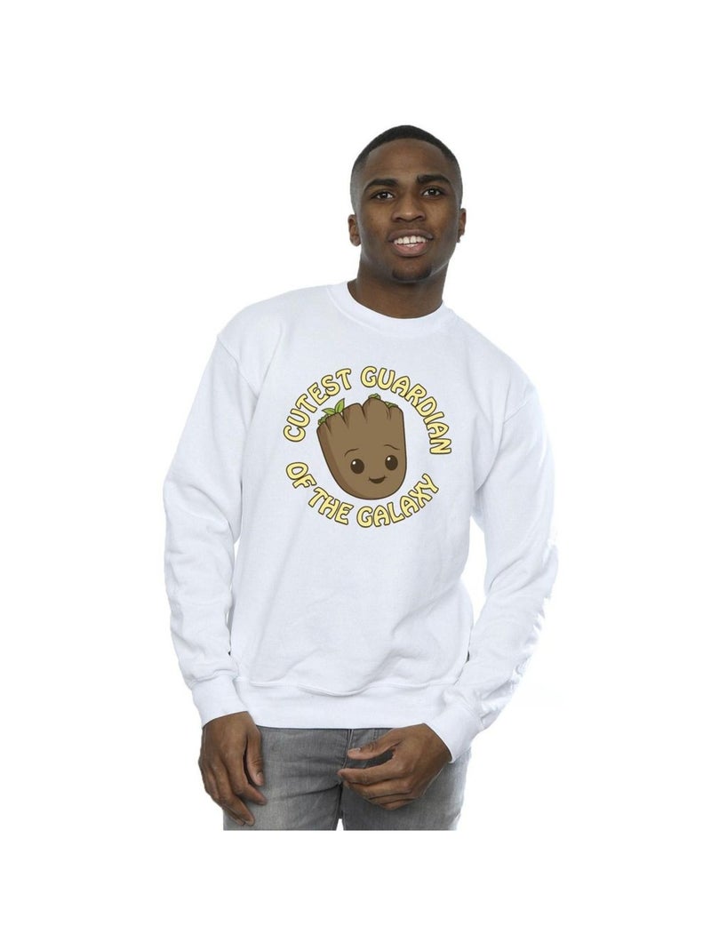Marvel - Sweat AM GROOT CUTEST GUARDIAN Blanc - Kiabi