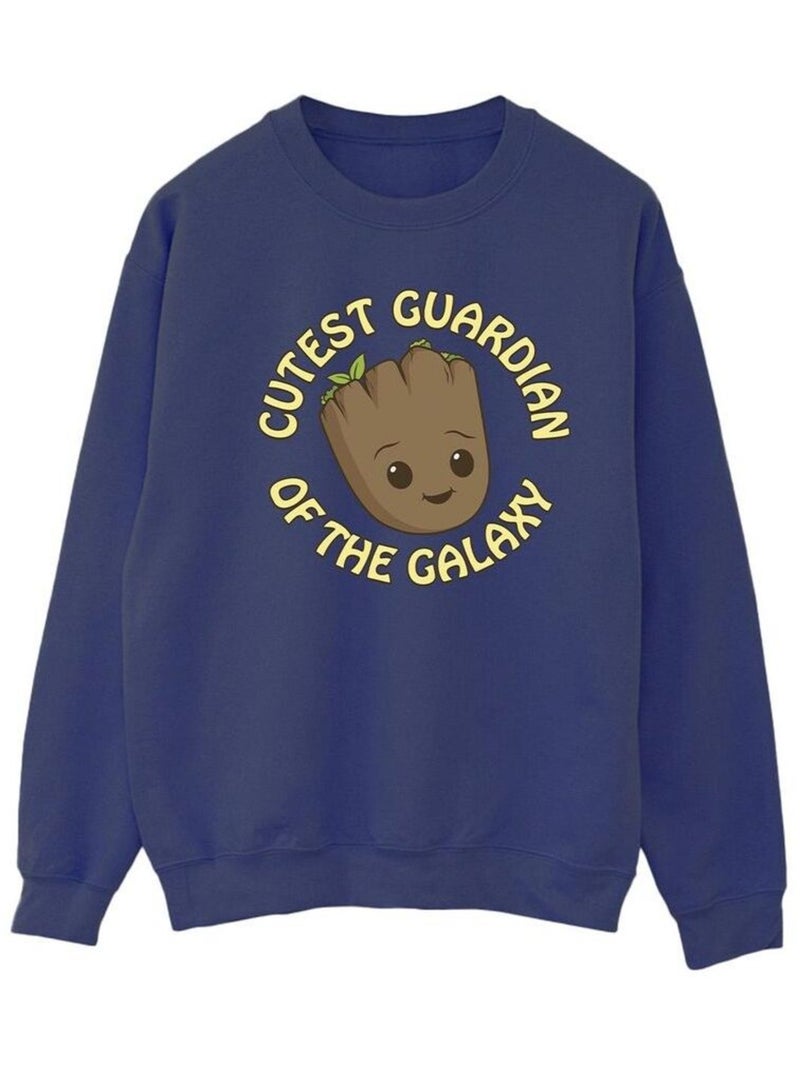 Marvel - Sweat AM GROOT CUTEST GUARDIAN Bleu marine - Kiabi