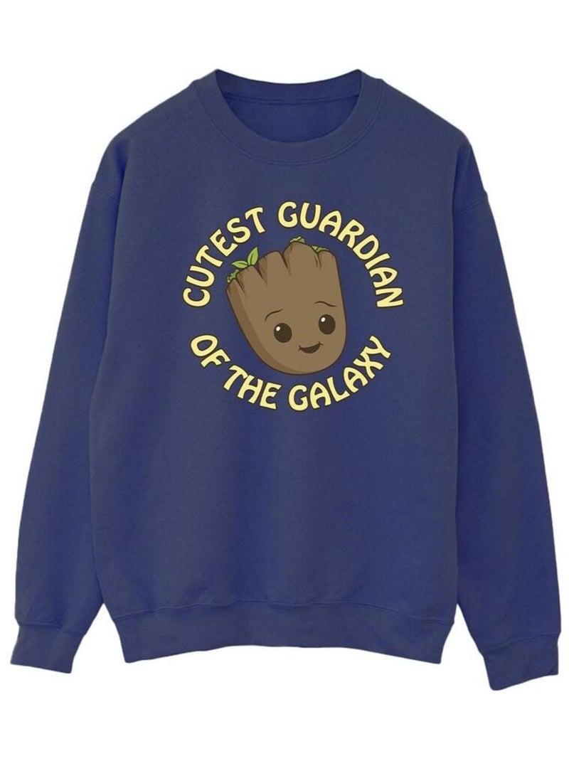 Marvel - Sweat AM GROOT CUTEST GUARDIAN Bleu marine - Kiabi