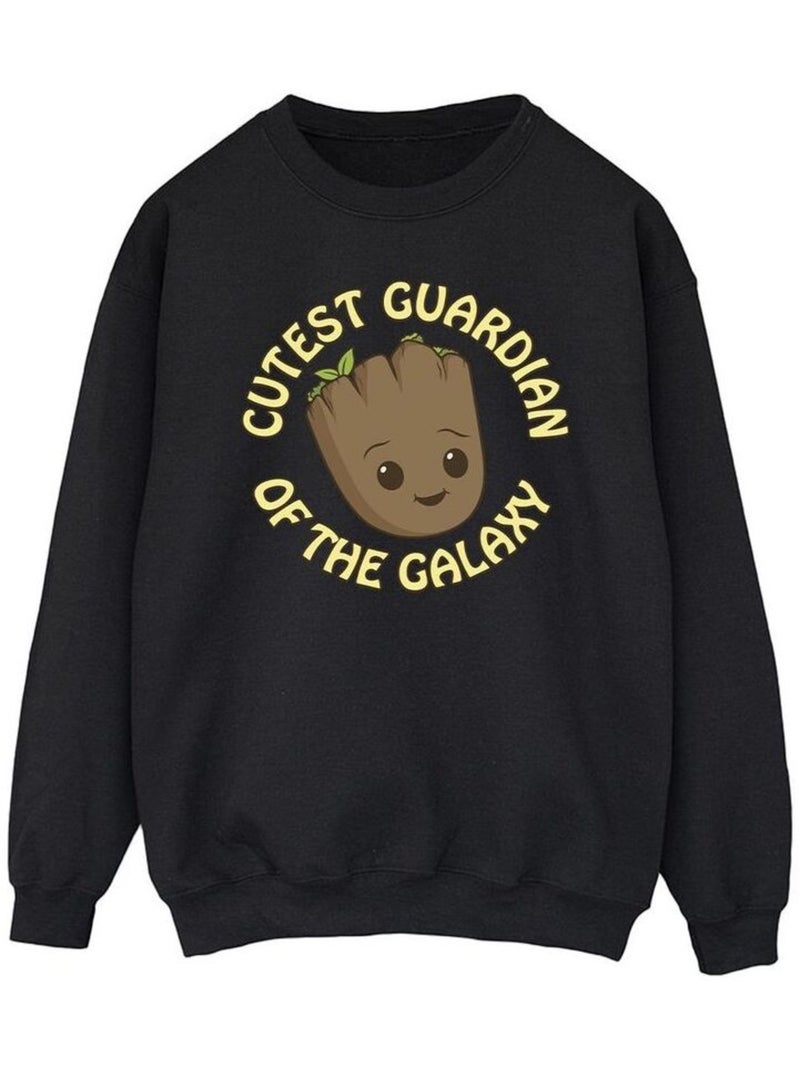 Marvel - Sweat AM GROOT CUTEST GUARDIAN Noir - Kiabi
