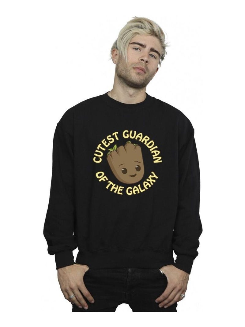 Marvel - Sweat AM GROOT CUTEST GUARDIAN Noir - Kiabi