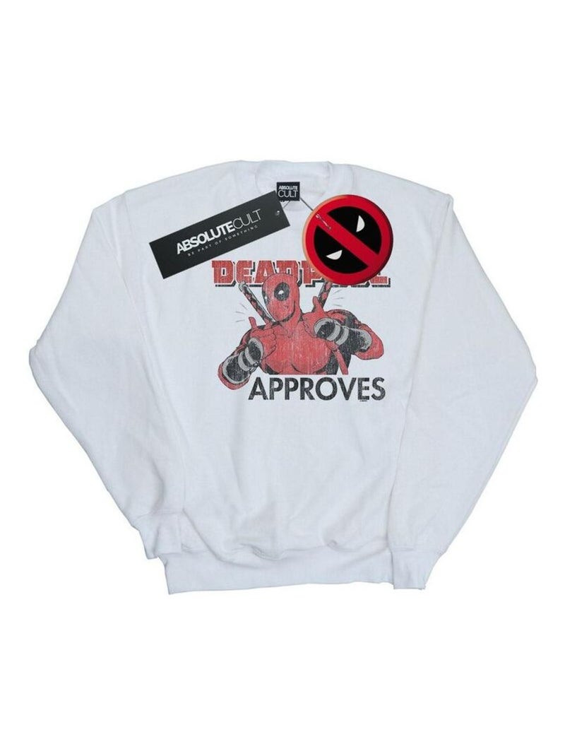 Marvel - Sweat APPROVES Blanc - Kiabi