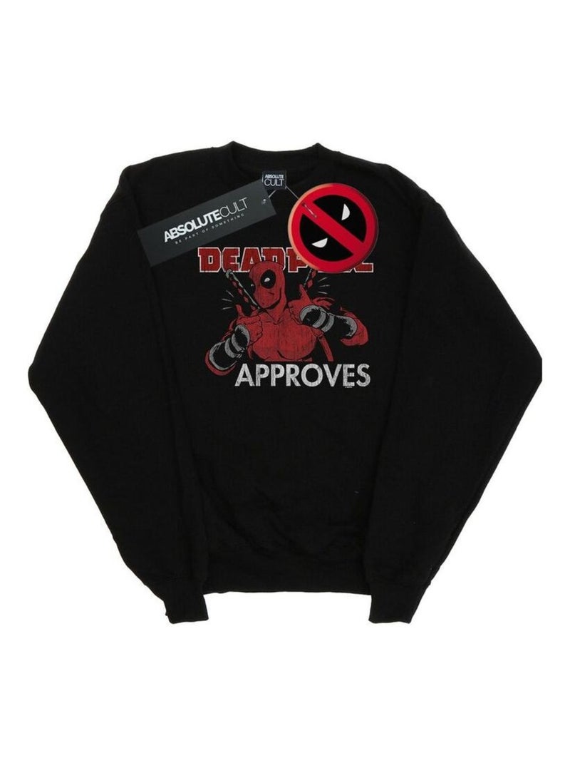 Marvel - Sweat APPROVES Noir - Kiabi