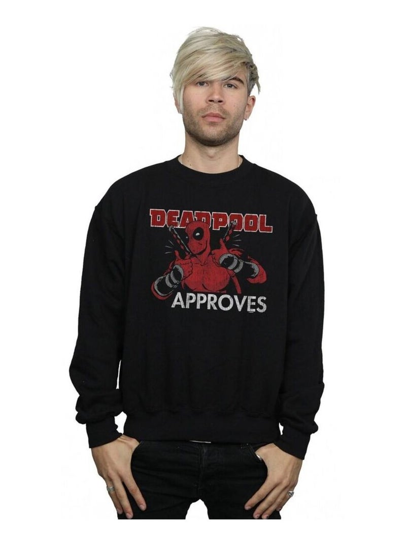 Marvel - Sweat APPROVES Noir - Kiabi