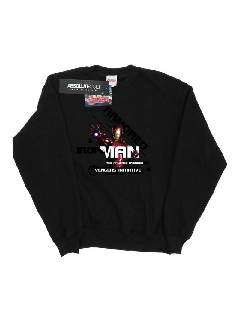 Marvel - Sweat ARMORED AVENGER Noir - Kiabi