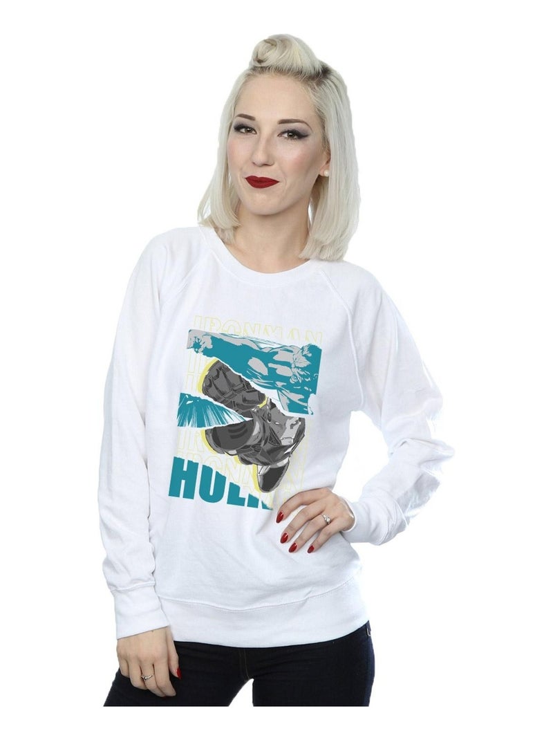 Marvel - Sweat AVENGERS Blanc - Kiabi