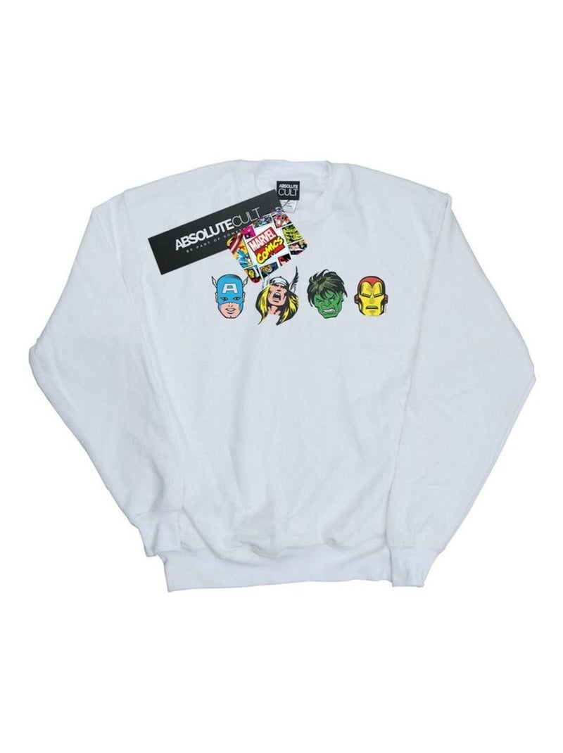 Marvel - Sweat AVENGERS Blanc - Kiabi