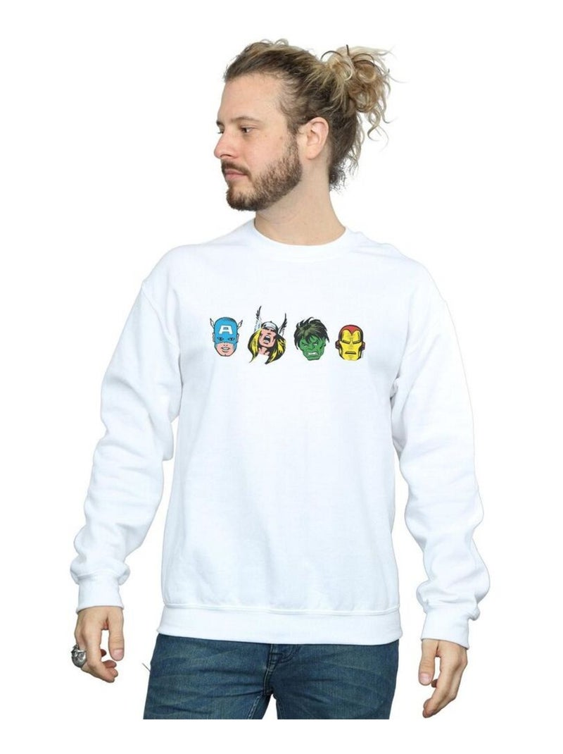 Marvel - Sweat AVENGERS Blanc - Kiabi