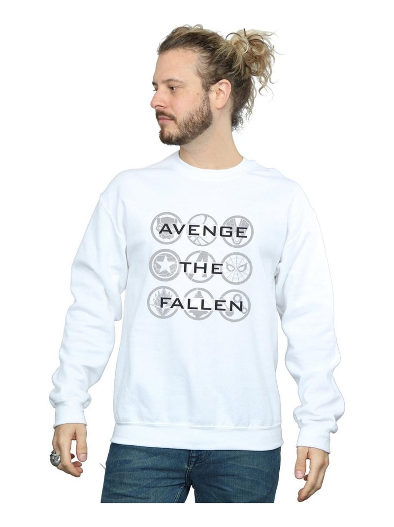 Marvel - Sweat AVENGERS ENDGAME AVENGE THE FALLEN Blanc - Kiabi