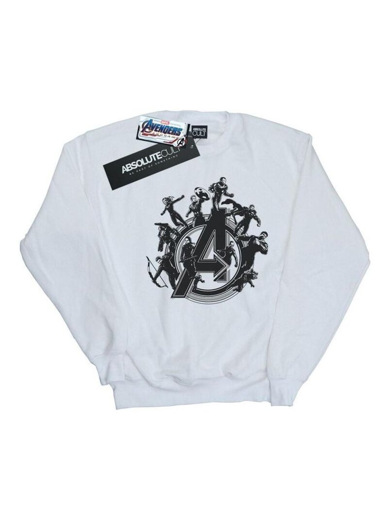 Marvel - Sweat AVENGERS ENDGAME Blanc - Kiabi