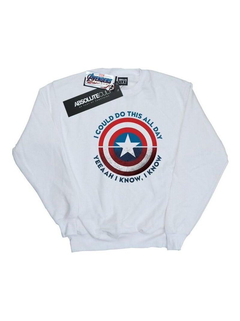 Marvel - Sweat AVENGERS ENDGAME DO THIS ALL DAY Blanc - Kiabi