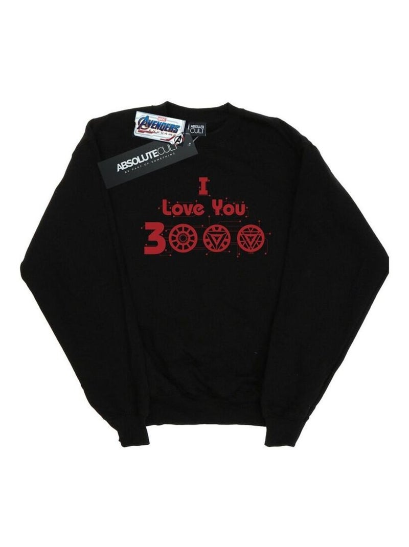 Marvel - Sweat AVENGERS ENDGAME LOVE YOU Noir - Kiabi