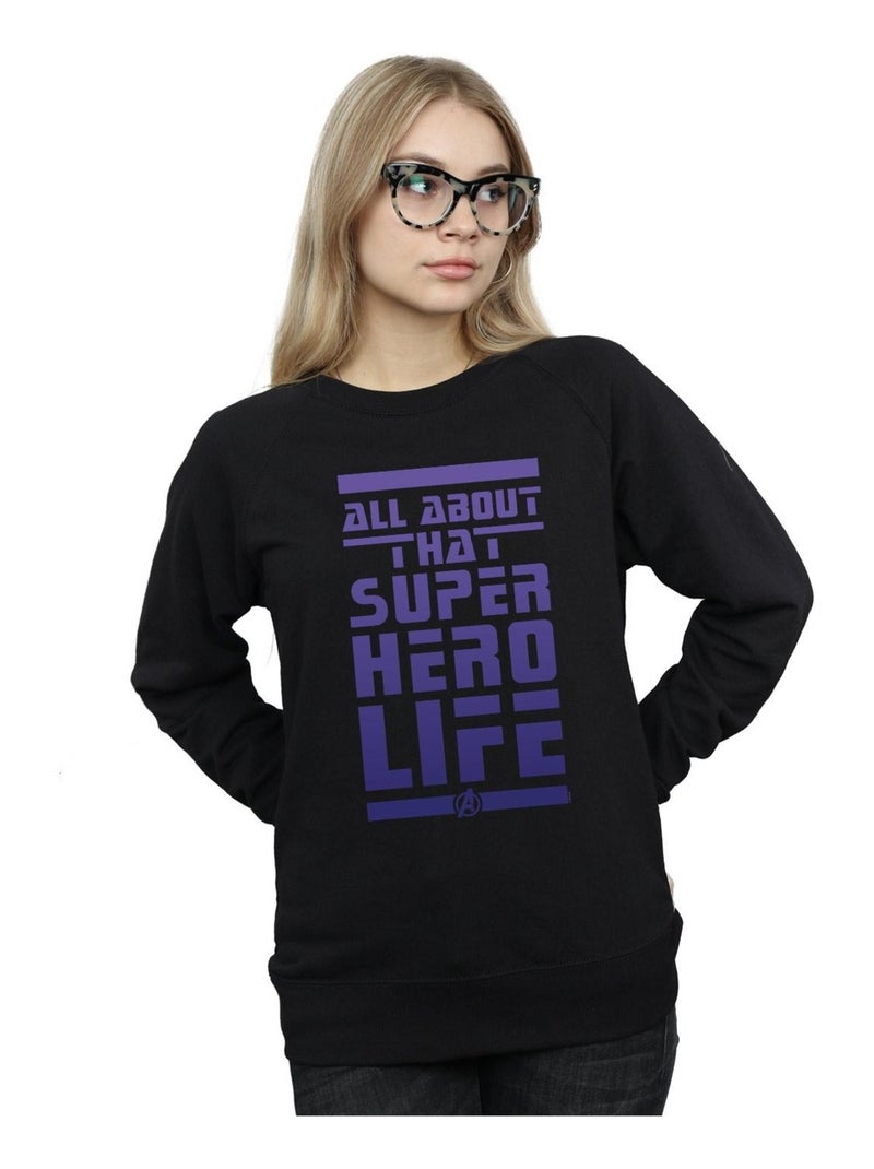 Marvel - Sweat AVENGERS ENDGAME SUPERHERO LIFE Noir - Kiabi