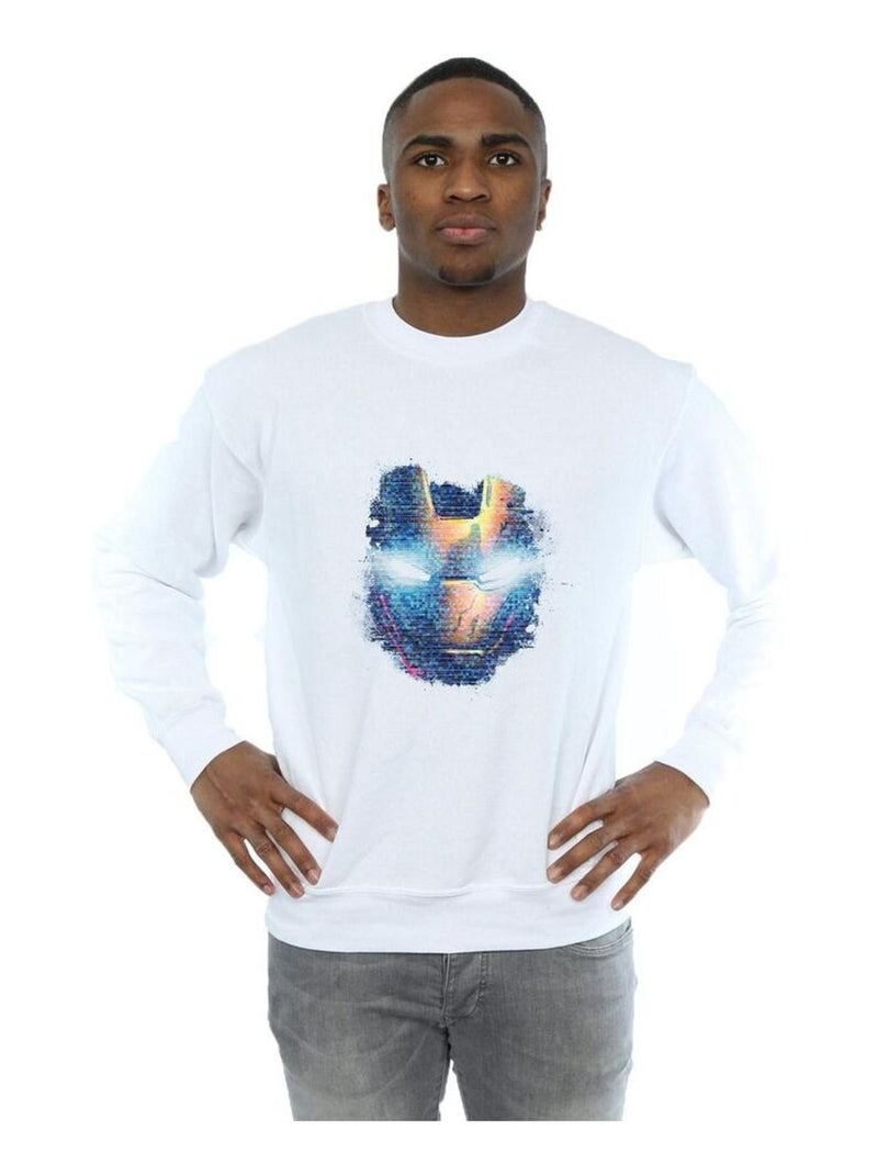 Marvel - Sweat AVENGERS HEAD Blanc - Kiabi