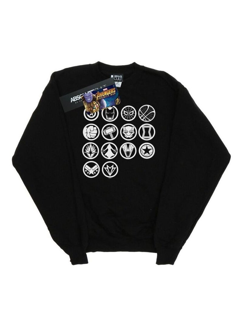 Marvel - Sweat AVENGERS INFINITY WAR ASSEMBLE Noir - Kiabi