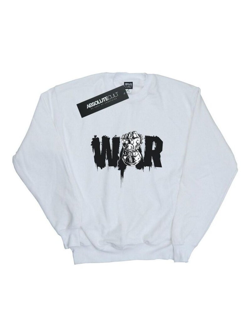 Marvel - Sweat AVENGERS INFINITY WAR Blanc - Kiabi