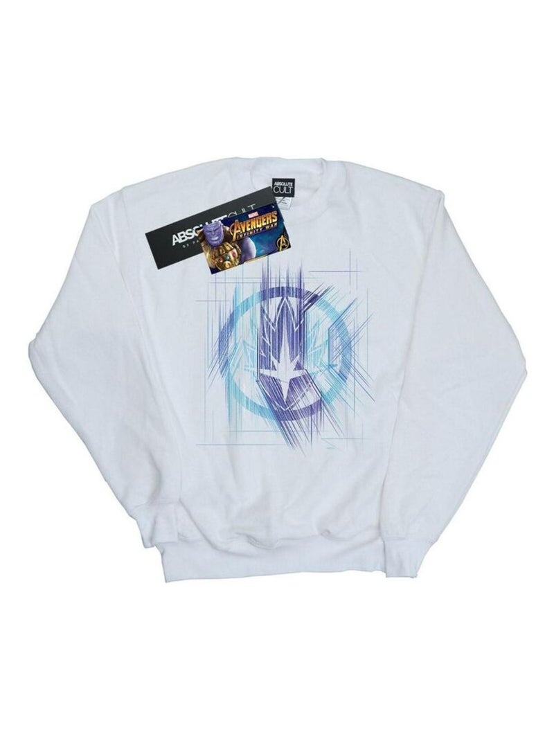 Marvel - Sweat AVENGERS INFINITY WAR GUARDIAN Blanc - Kiabi