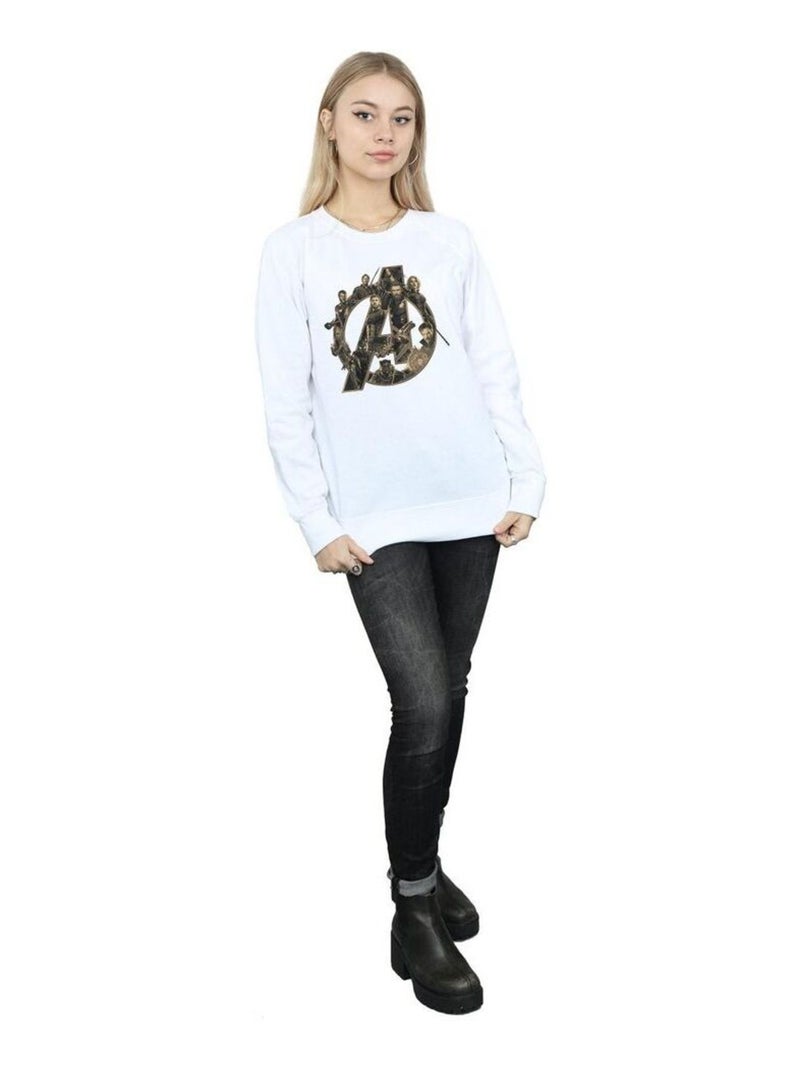 Marvel - Sweat AVENGERS INFINITY WAR MARVEL Blanc - Kiabi