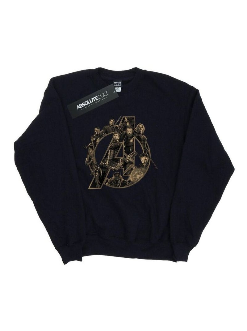 Marvel - Sweat AVENGERS INFINITY WAR MARVEL Noir - Kiabi