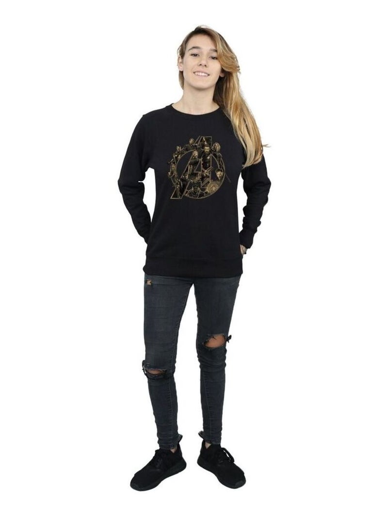 Marvel - Sweat AVENGERS INFINITY WAR MARVEL Noir - Kiabi
