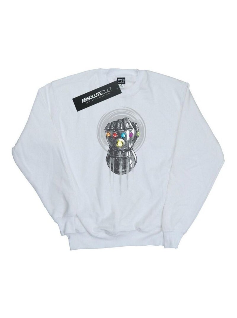 Marvel - Sweat AVENGERS INFINITY WAR POWER Blanc - Kiabi