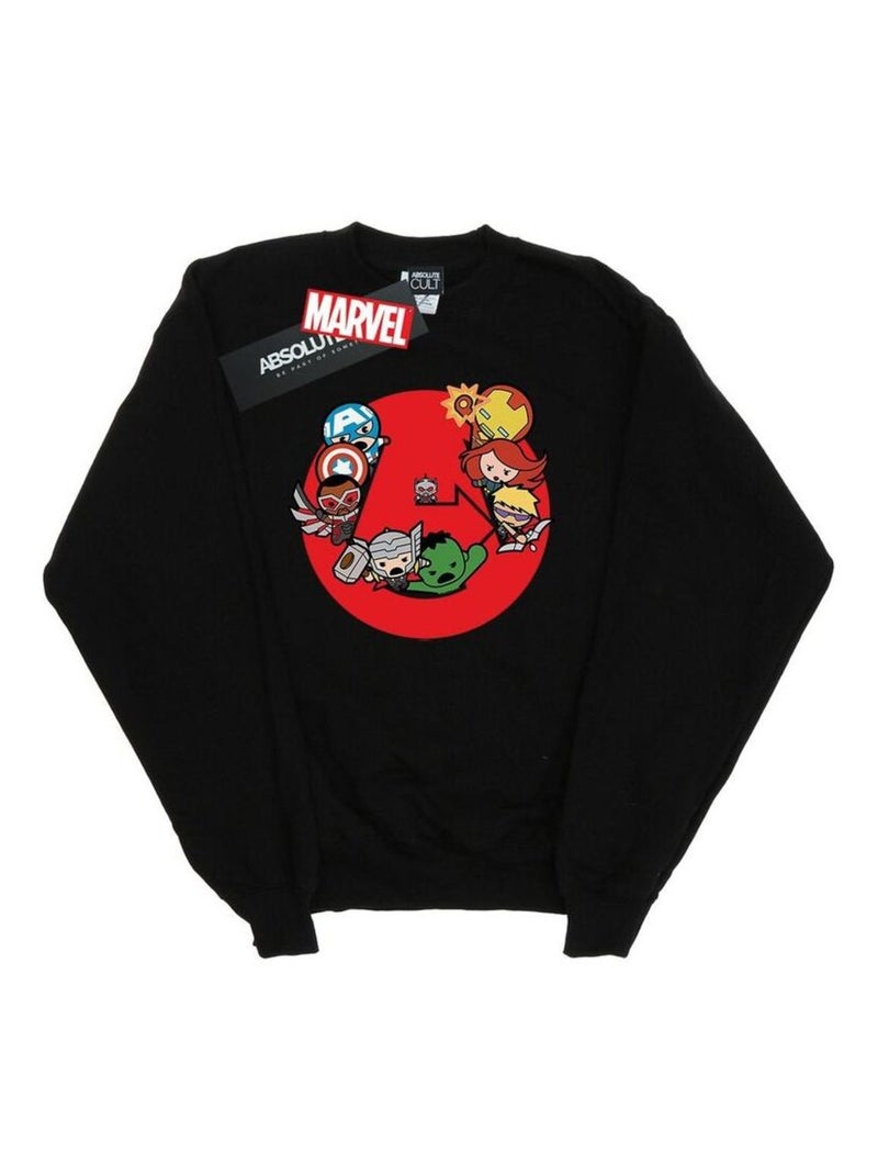 Marvel - Sweat AVENGERS READY STEADY WAR Noir - Kiabi