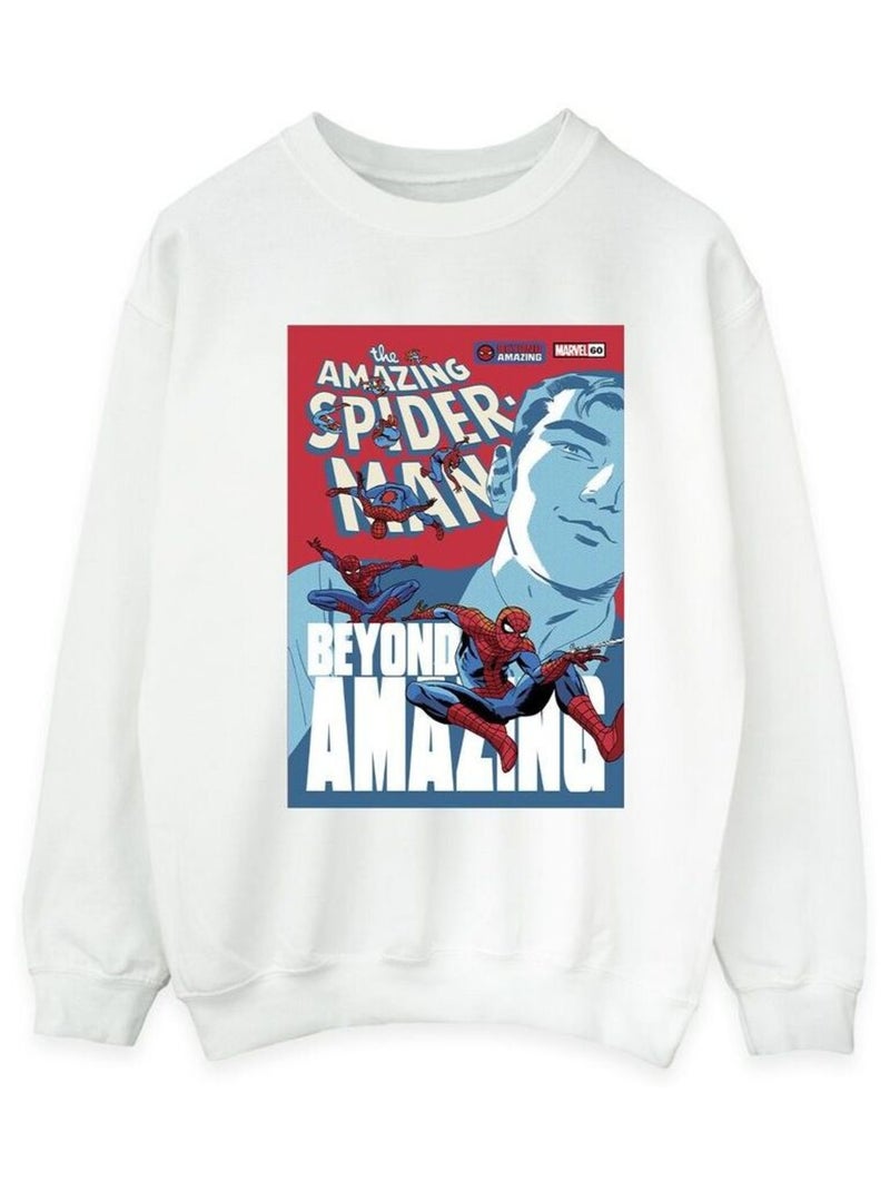 Marvel - Sweat BEYOND AMAZING Blanc - Kiabi