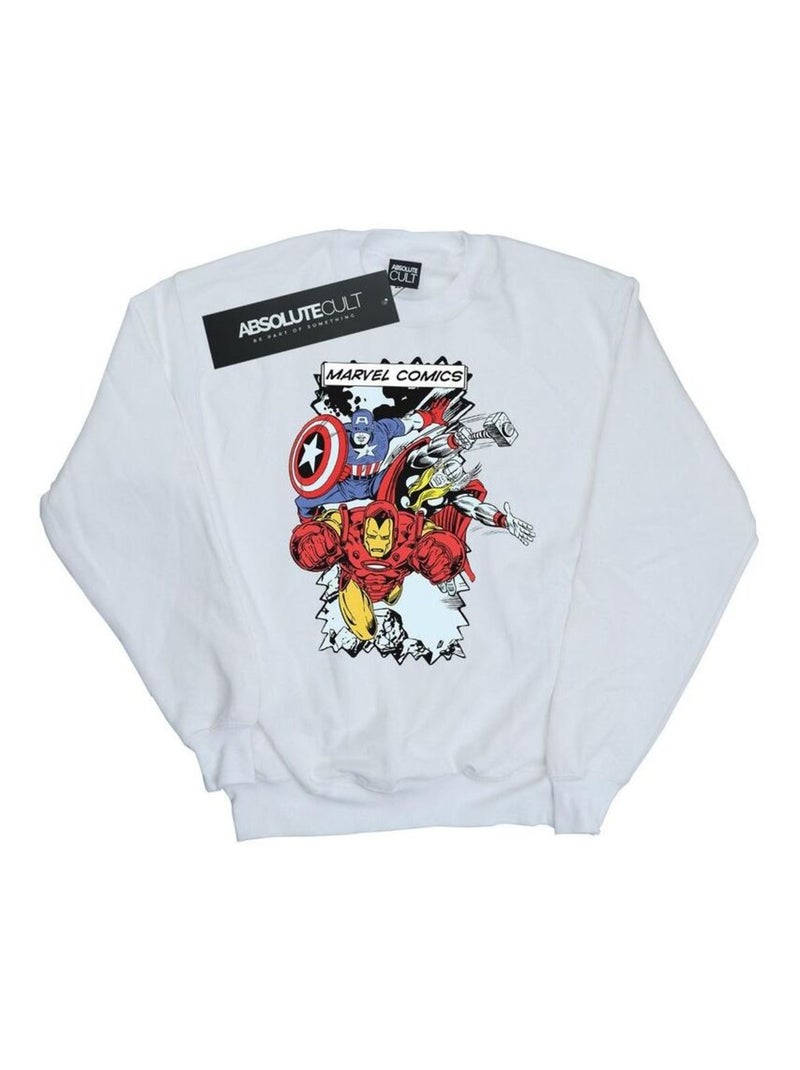Marvel - Sweat Blanc - Kiabi