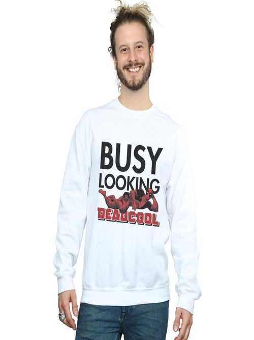 Marvel - Sweat BUSY LOOKING DEADCOOL - Kiabi Marvel - Sweat BUSY LOOKING DEADCOOL - Kiabi