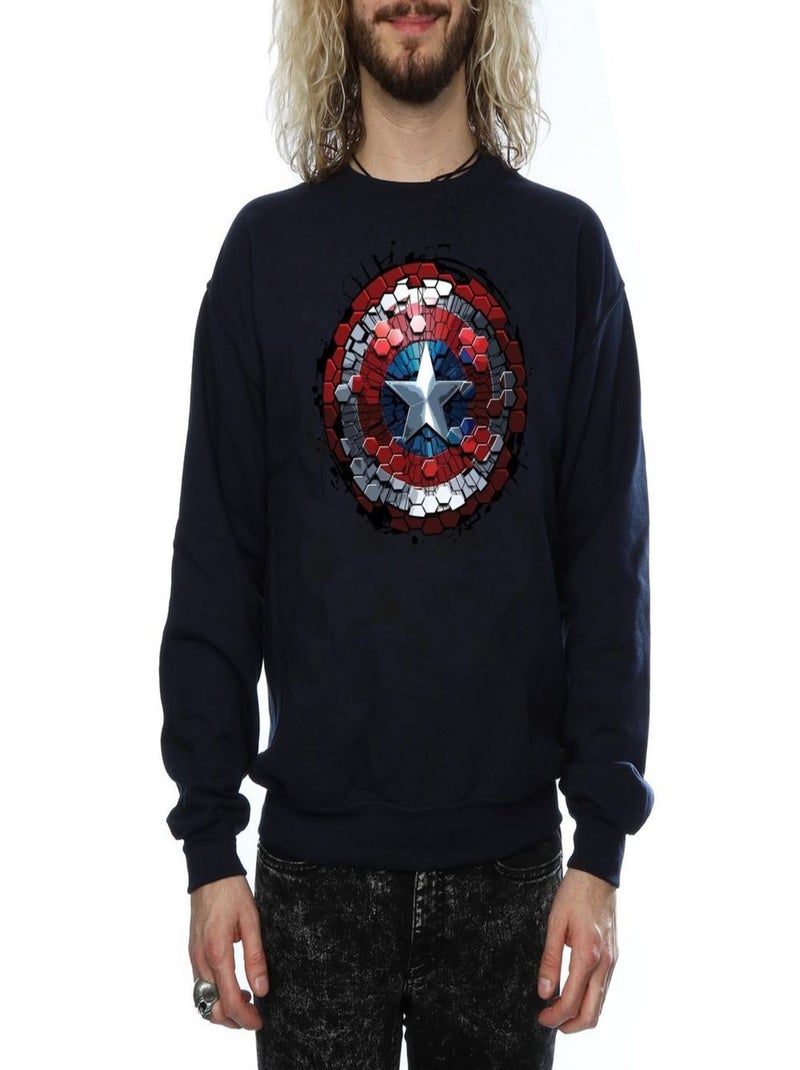 Marvel - Sweat CIVIL WAR Bleu marine - Kiabi