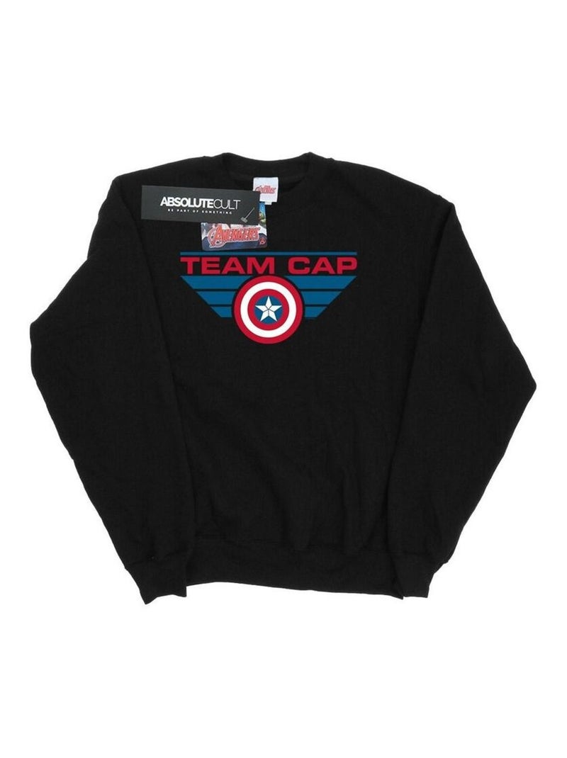 Marvel - Sweat CIVIL WAR TEAM CAP Noir - Kiabi