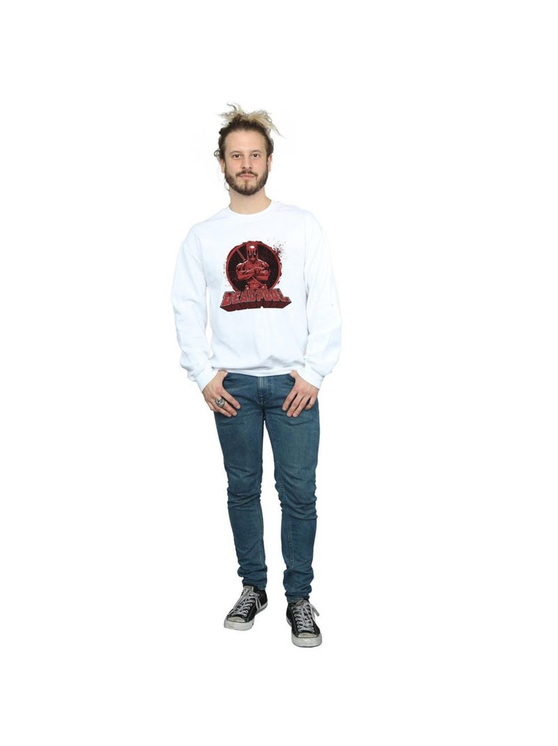 Marvel - Sweat CROSSED ARMS Blanc - Kiabi