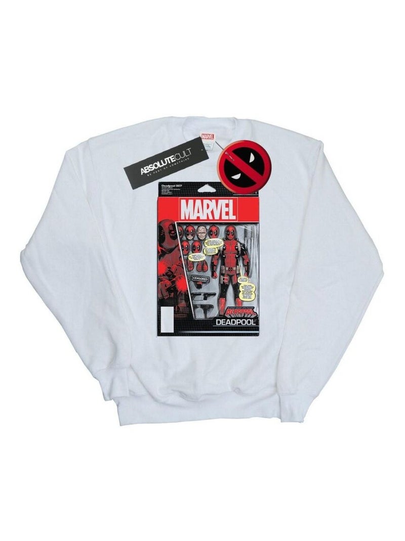 Marvel - Sweat DEADPOOL ACTION FIGURE Blanc - Kiabi