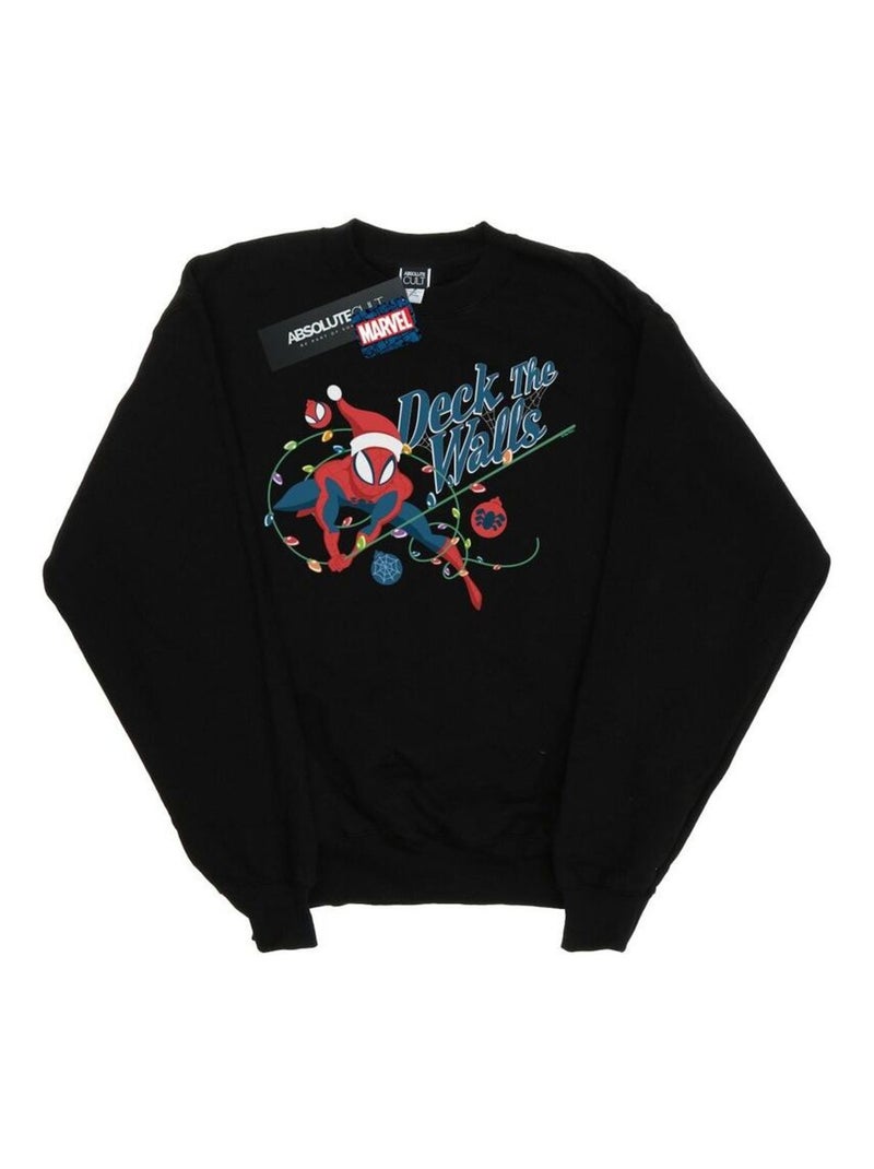 Marvel - Sweat DECK THE WALLS Noir - Kiabi