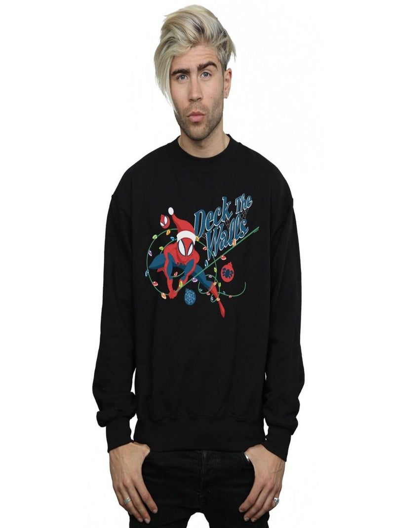 Marvel - Sweat DECK THE WALLS Noir - Kiabi