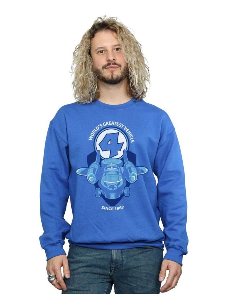Marvel - Sweat FANTASTIC FOUR FANTASTICAR Bleu roi - Kiabi