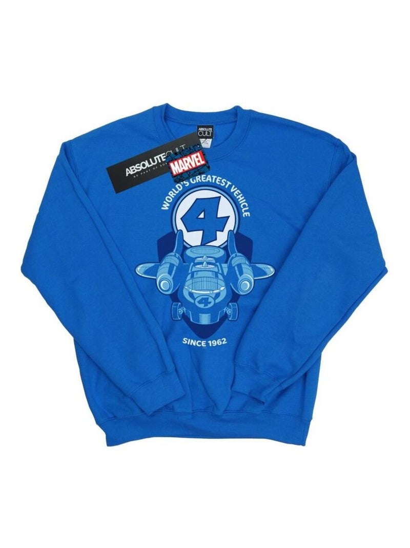 Marvel - Sweat FANTASTIC FOUR FANTASTICAR Bleu roi - Kiabi