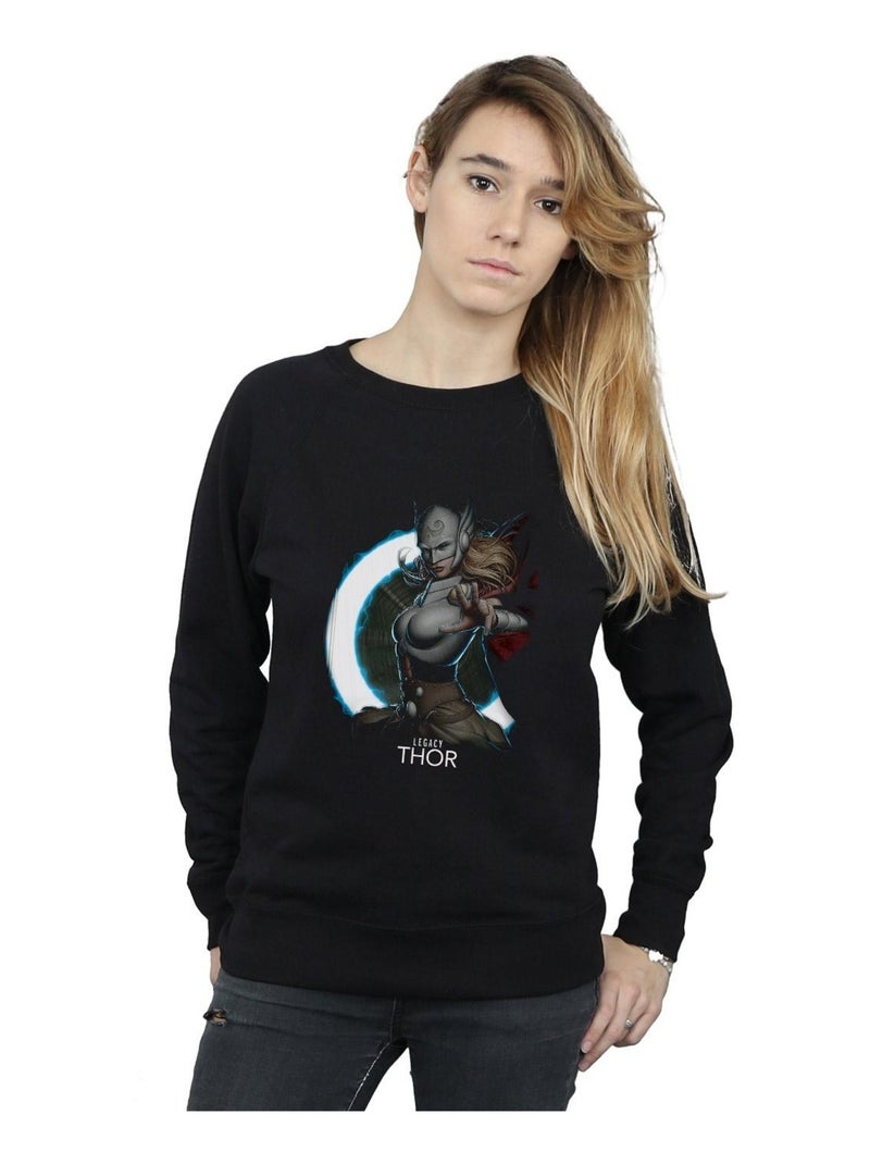 Marvel - Sweat FEMALE LEGACY Noir - Kiabi