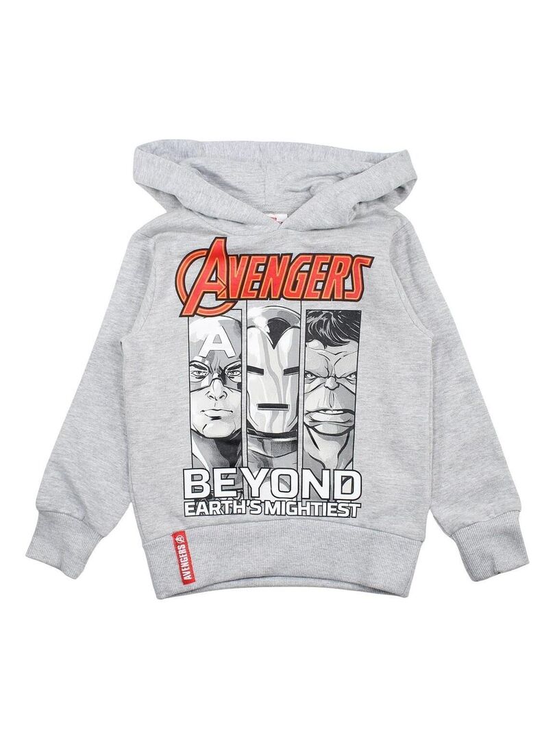 Marvel - Sweat garçon imprimé Avengers en coton Gris - Kiabi