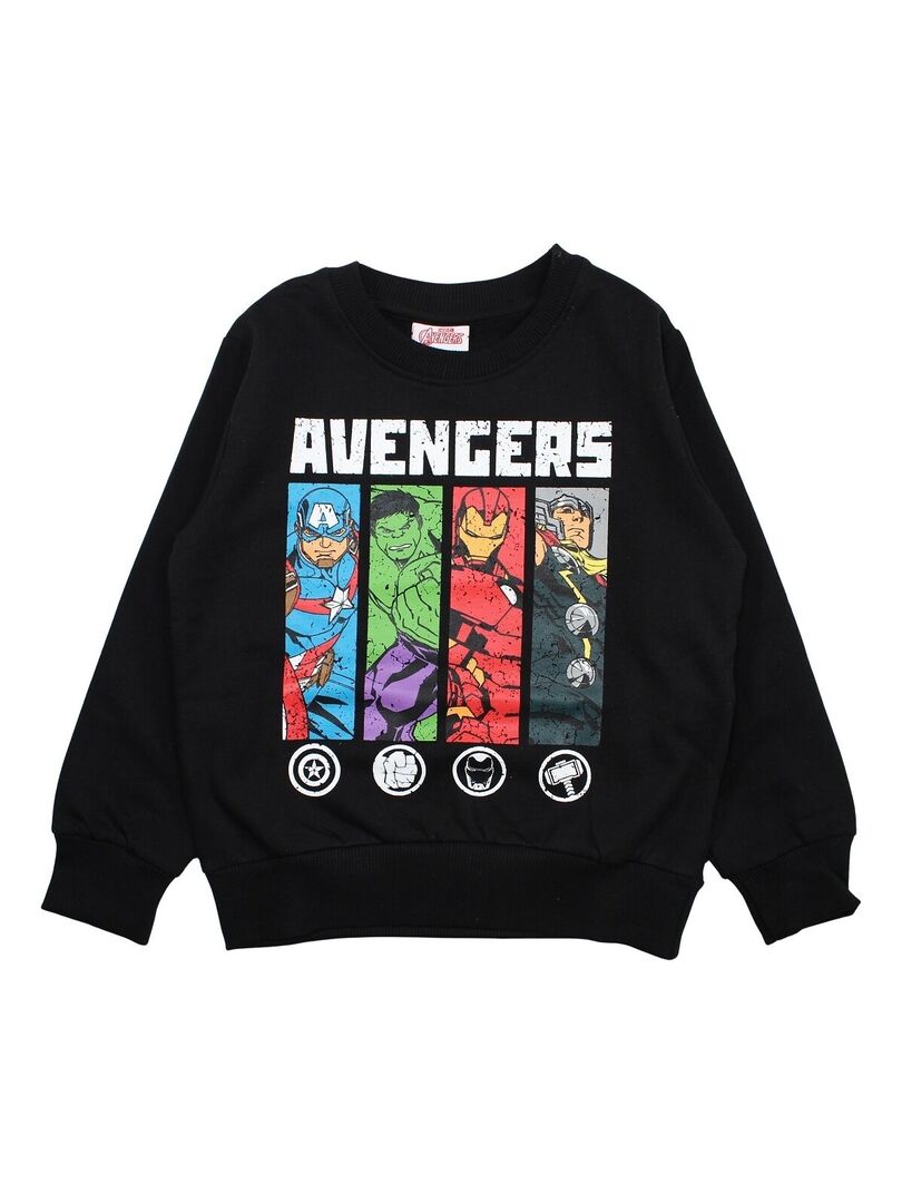 Marvel Sweat garcon imprime Avengers en coton Noir Kiabi 17.90