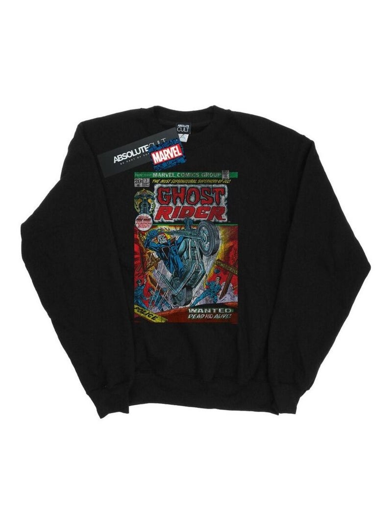 Marvel - Sweat GHOST RIDER DISTRESSED COMIC COVER Noir - Kiabi