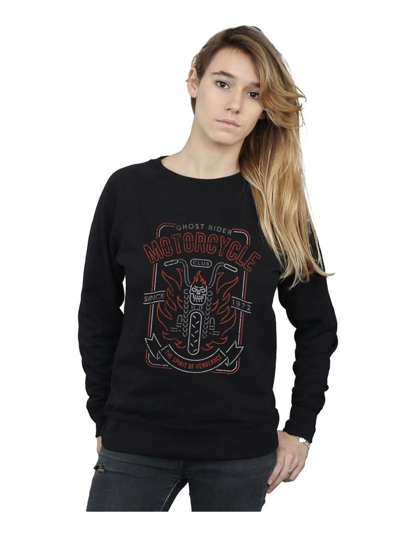 Marvel - Sweat GHOST RIDER MOTORCYCLE CLUB Noir - Kiabi