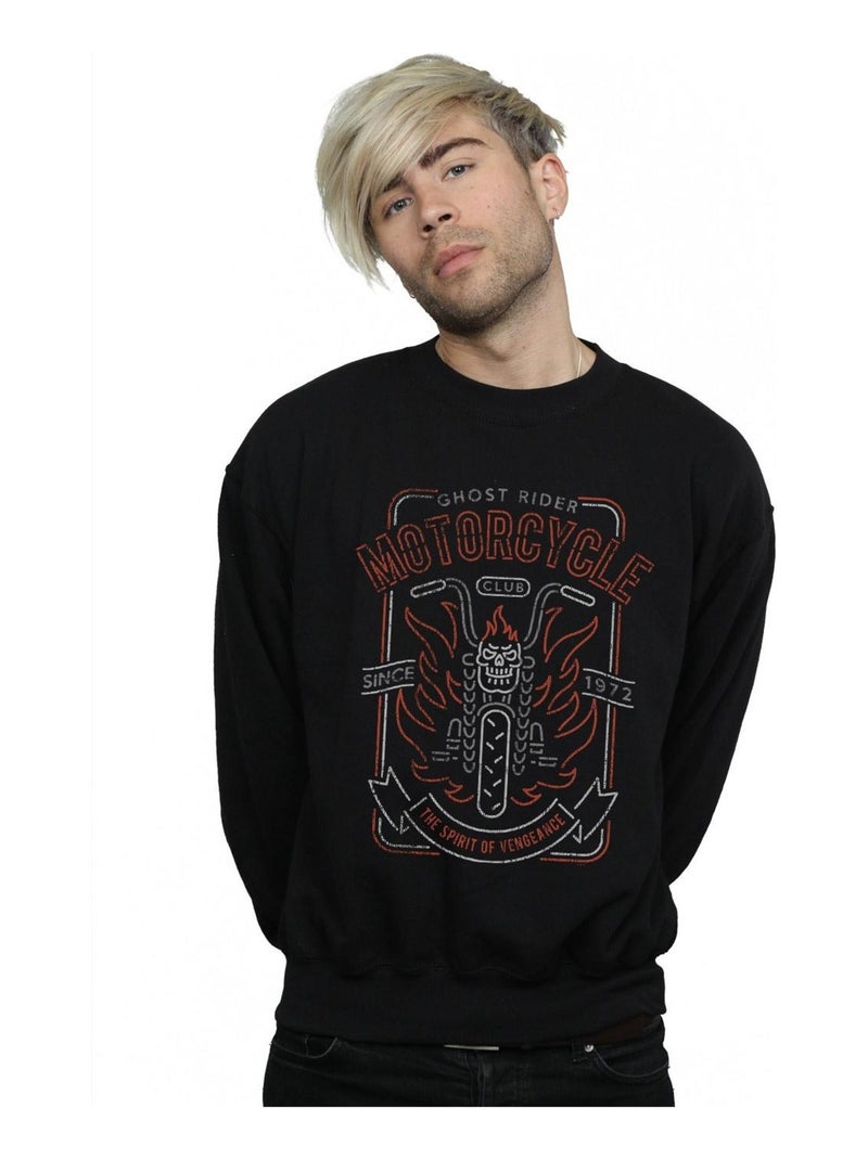 Marvel - Sweat GHOST RIDER MOTORCYCLE CLUB Noir - Kiabi