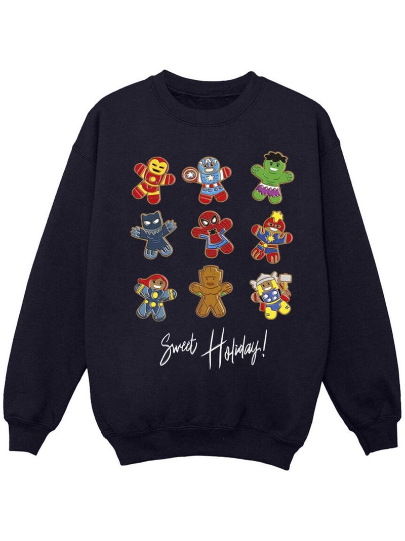 Marvel - Sweat GINGERBREAD Vengeurs Bleu marine - Kiabi