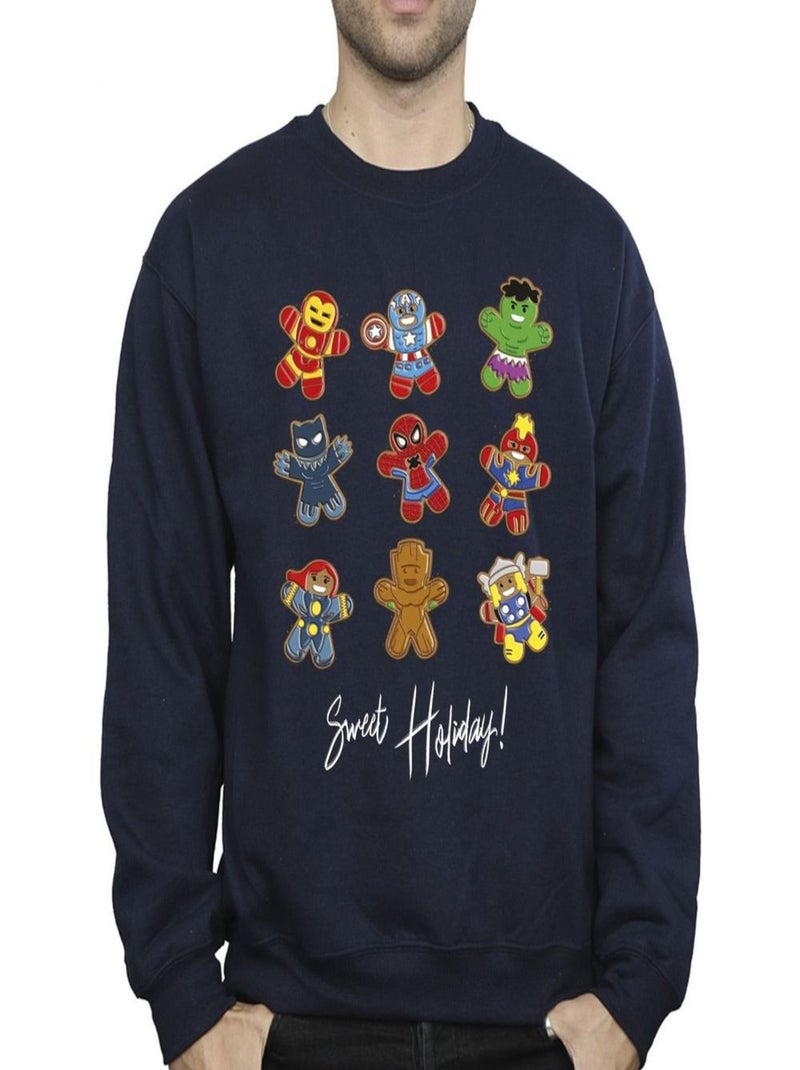 Marvel - Sweat GINGERBREAD Vengeurs Bleu marine - Kiabi